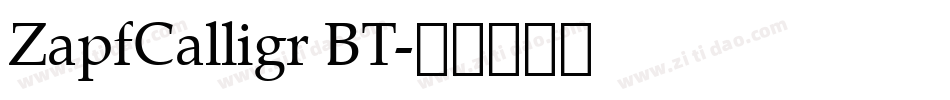 ZapfCalligr BT字体转换